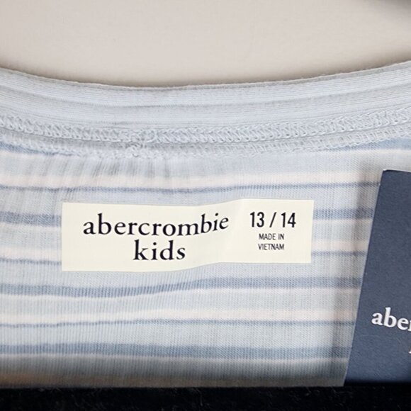 Abercrombie Kids girls 13 / 14 cropped long sleeve cardigan New blue - Picture 5 of 11